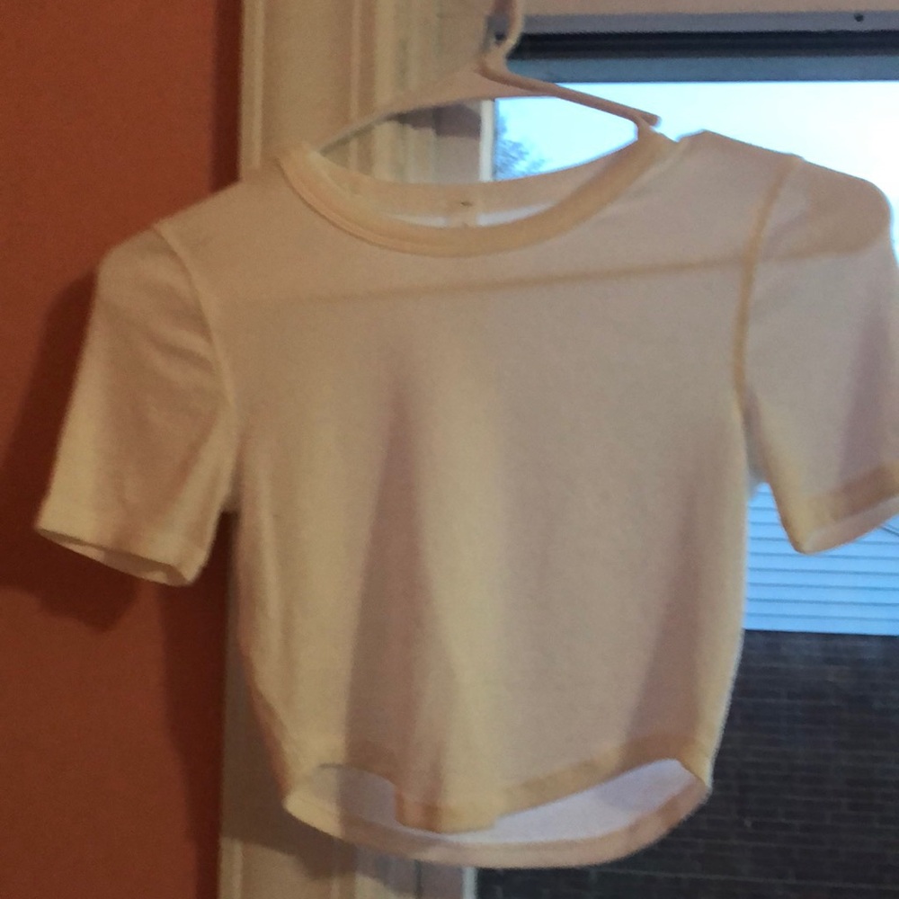 White Lululemon Crop Top Shirt
